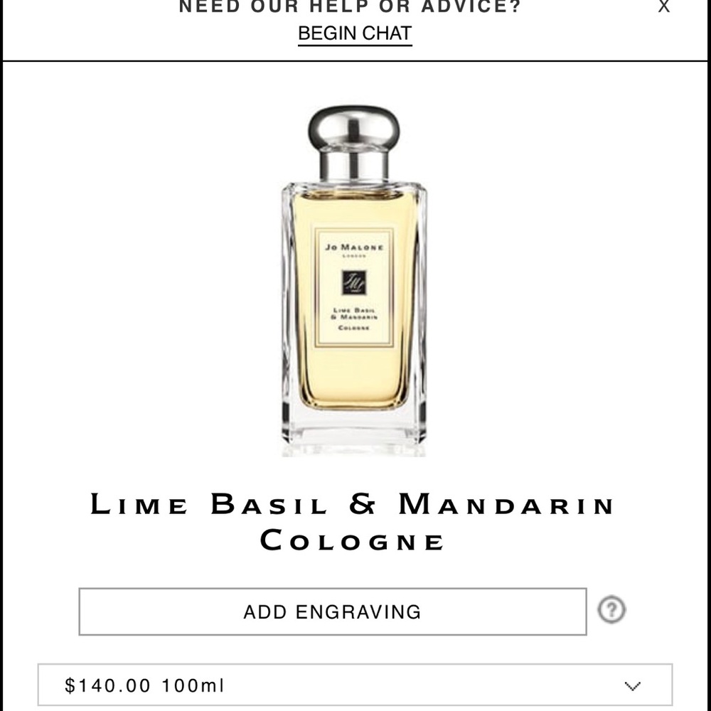 Jo Malone lime & basil 3.4 oz 100ml (new)